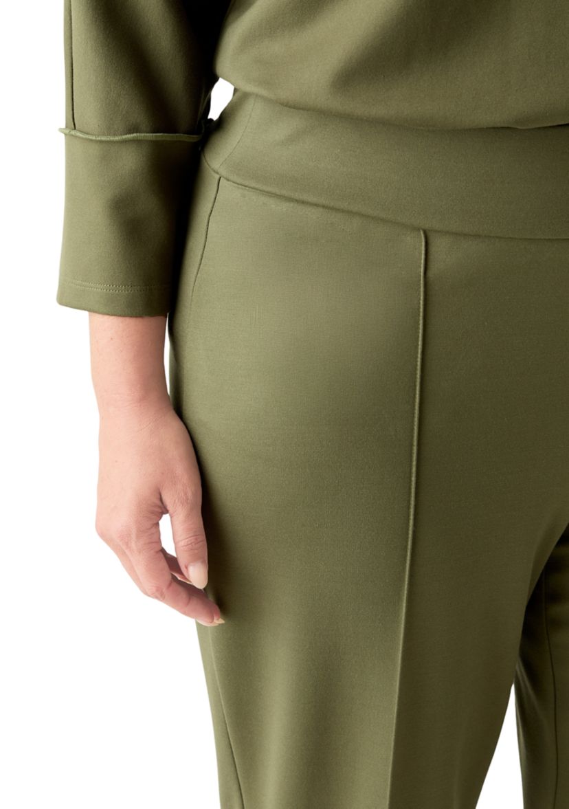 Plus Size Pull On Pintuck Trousers 