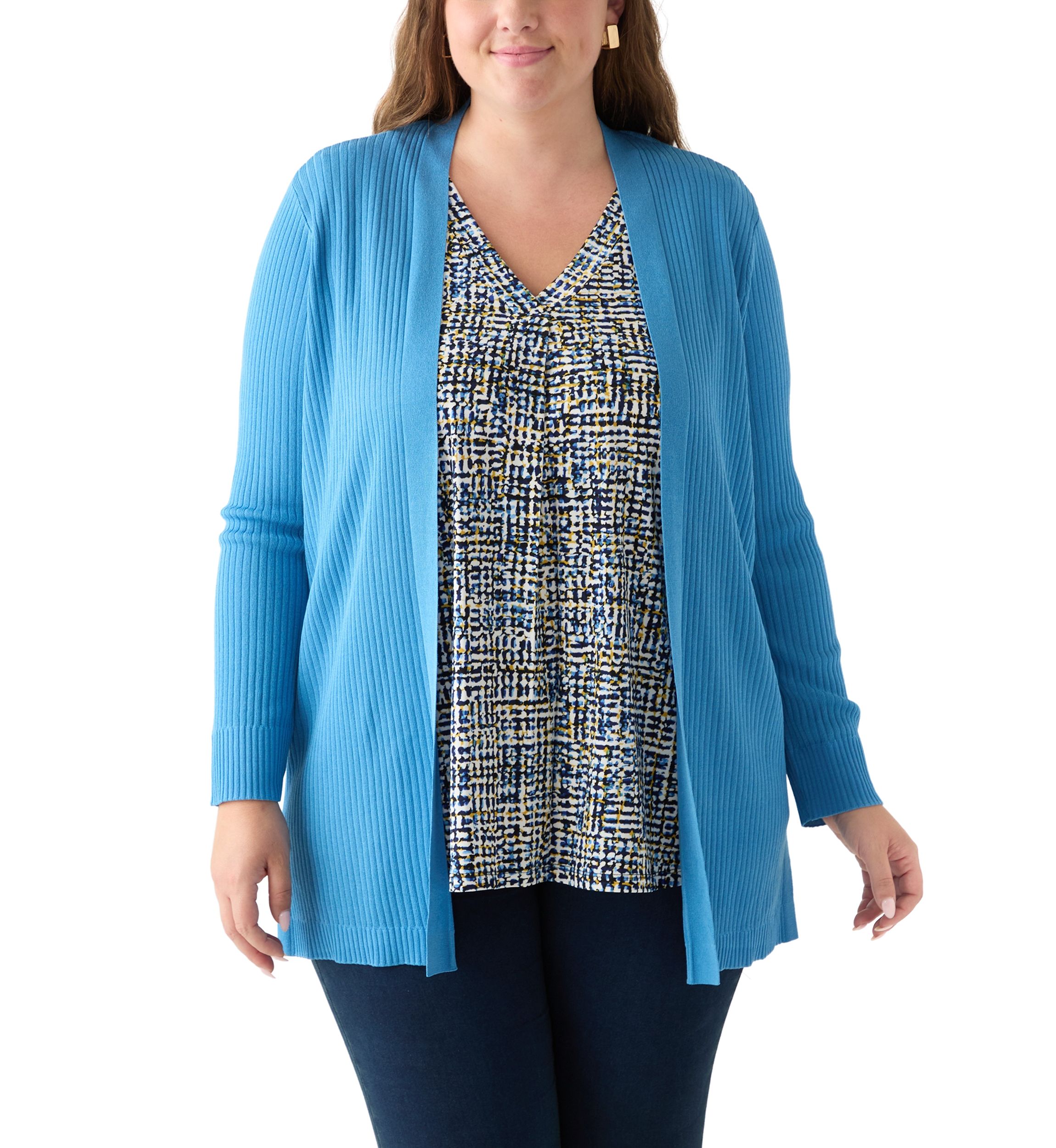 Plus Size Sutton Ribbed Cardigan