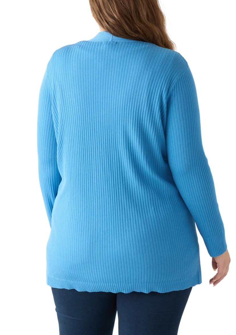 Plus Size Sutton Ribbed Cardigan