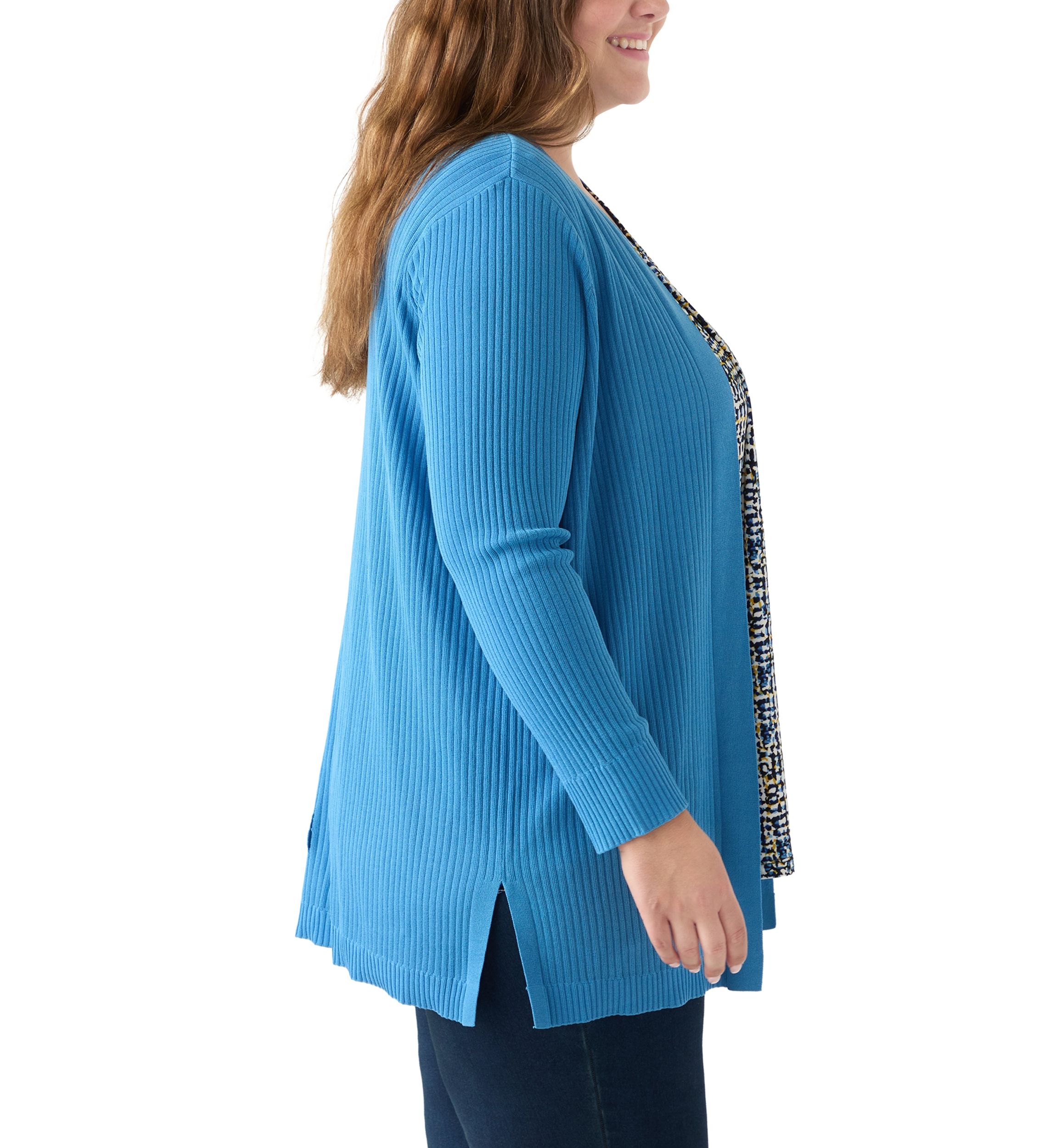 Plus Size Sutton Ribbed Cardigan