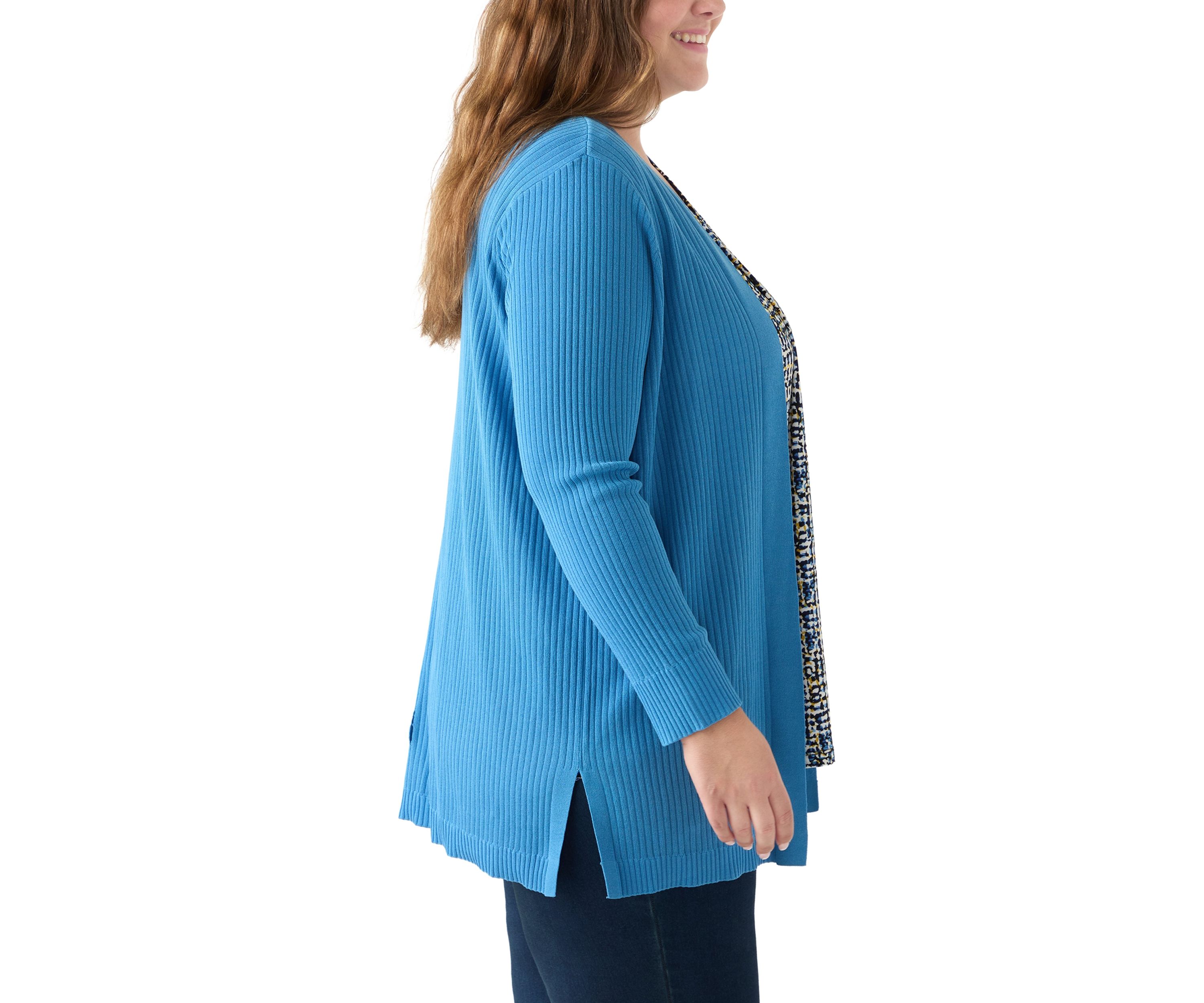 Plus Size Sutton Ribbed Cardigan