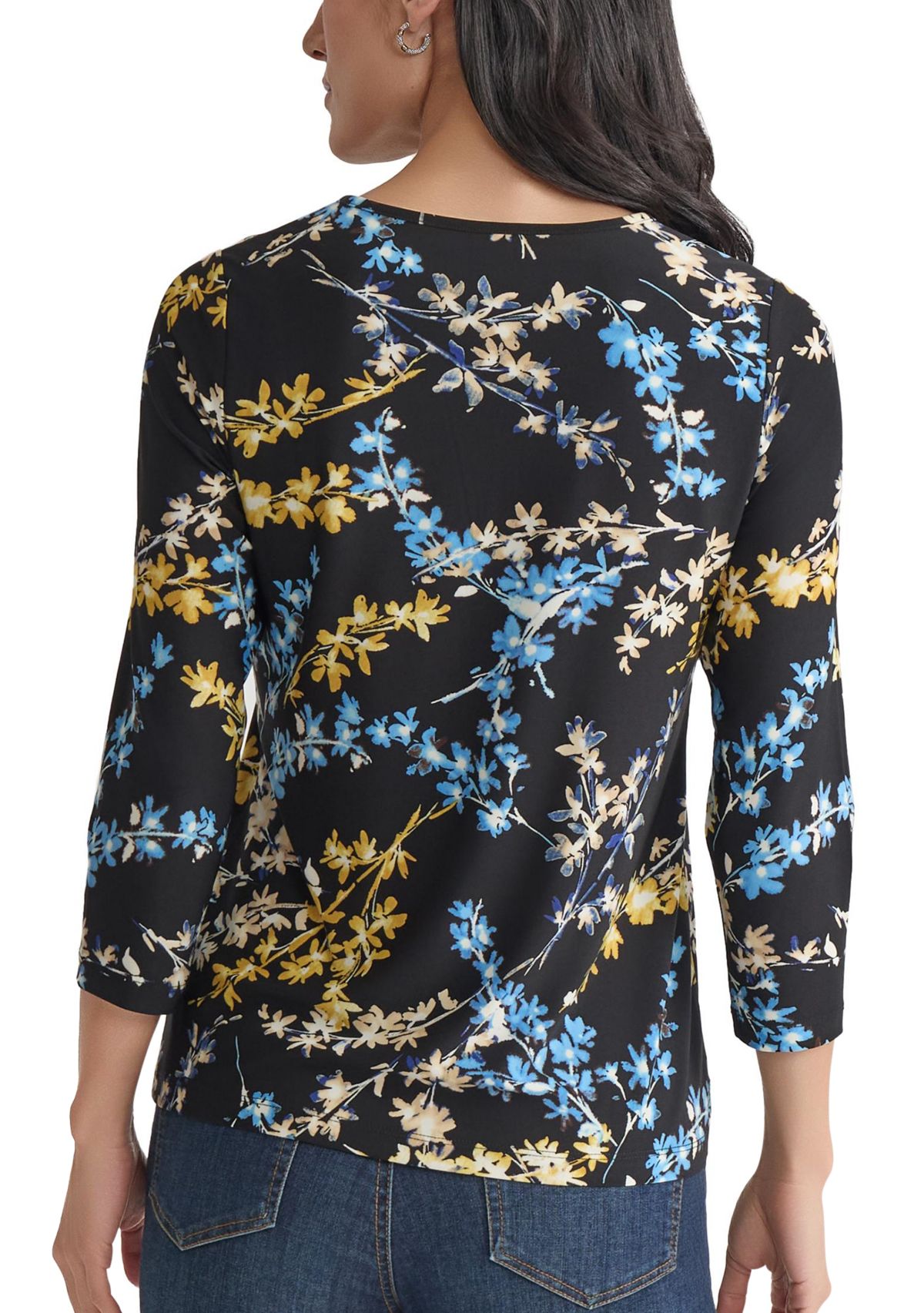 Petite 3/4 Bar Keyhole Top - Printed