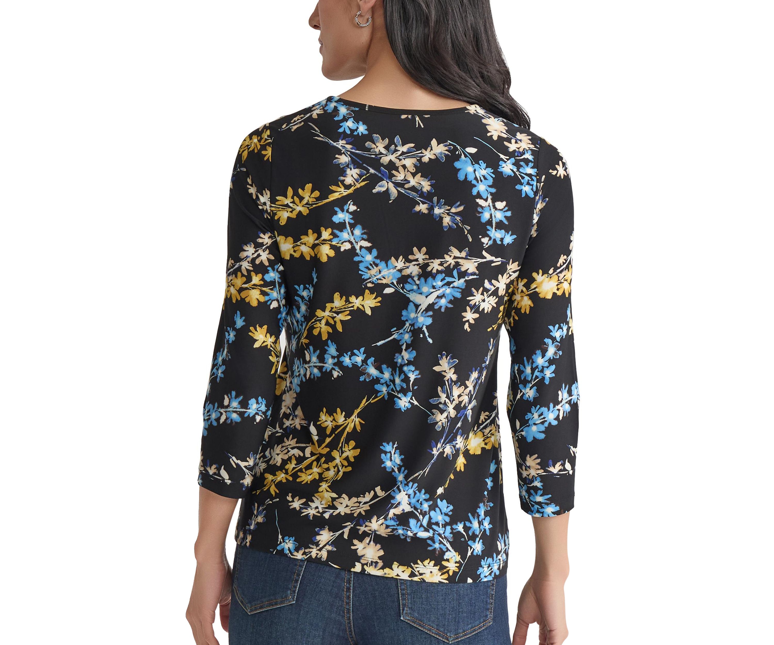 Petite 3/4 Bar Keyhole Top - Printed