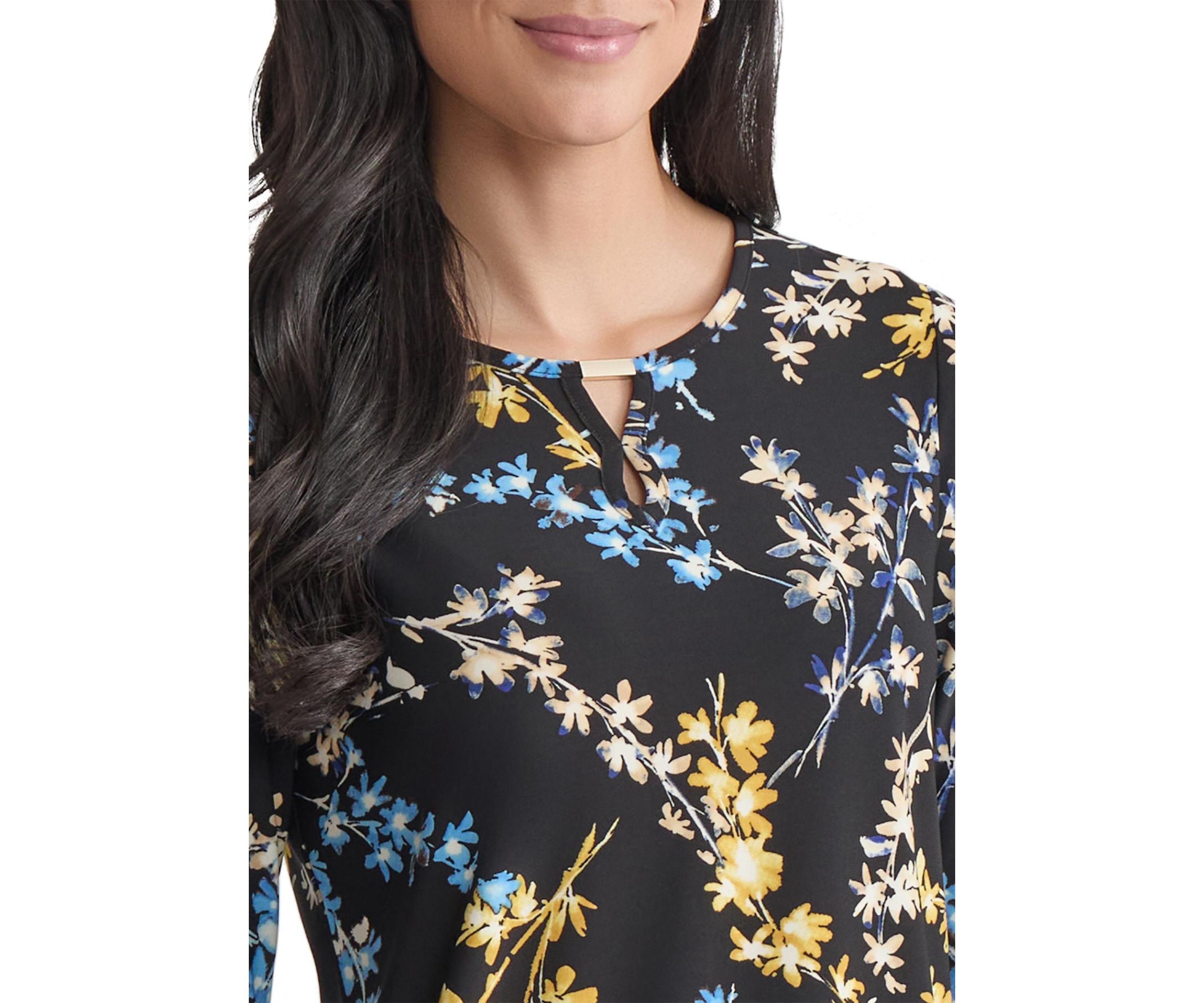 Petite 3/4 Bar Keyhole Top - Printed