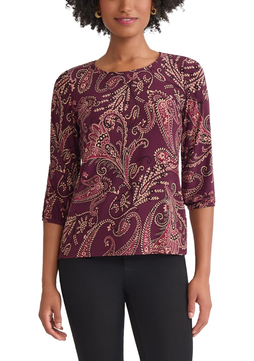 Womens 3/4 Puff Cuff Top