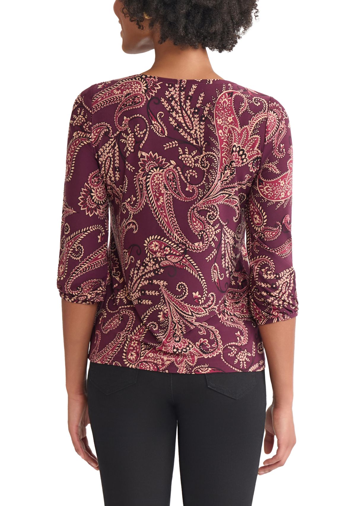 Womens 3/4 Puff Cuff Top