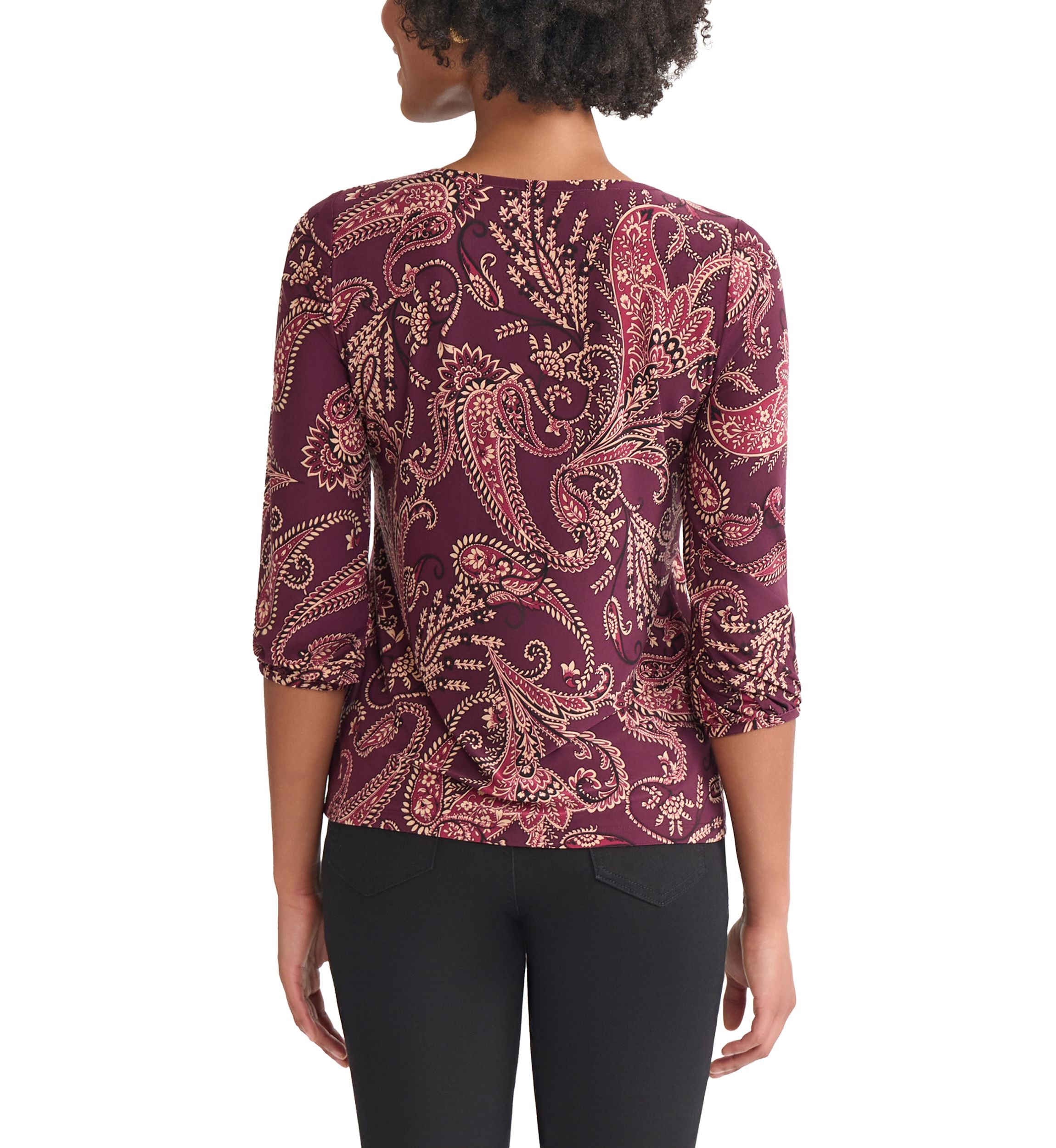 Womens 3/4 Puff Cuff Top