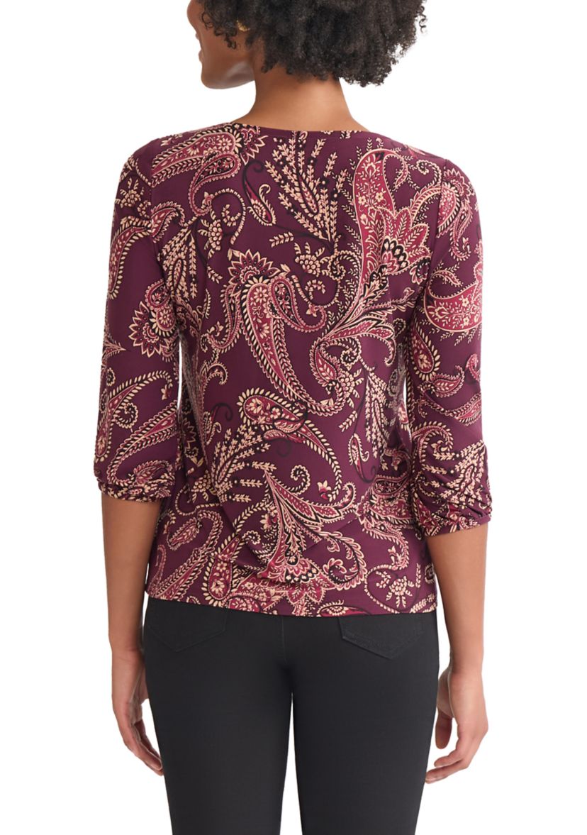 Womens 3/4 Puff Cuff Top