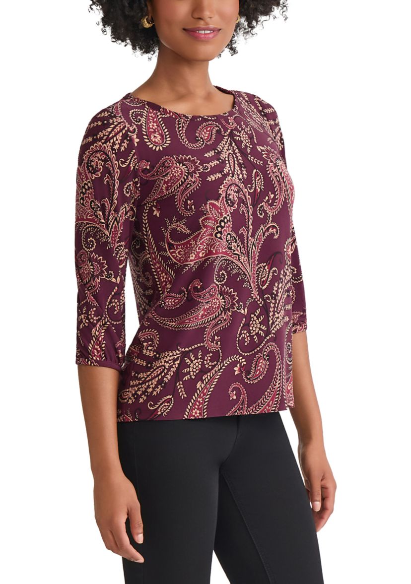 Womens 3/4 Puff Cuff Top