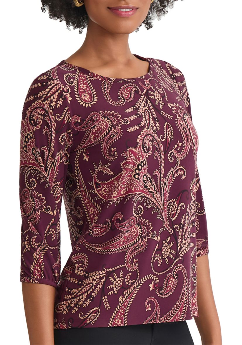 Womens 3/4 Puff Cuff Top