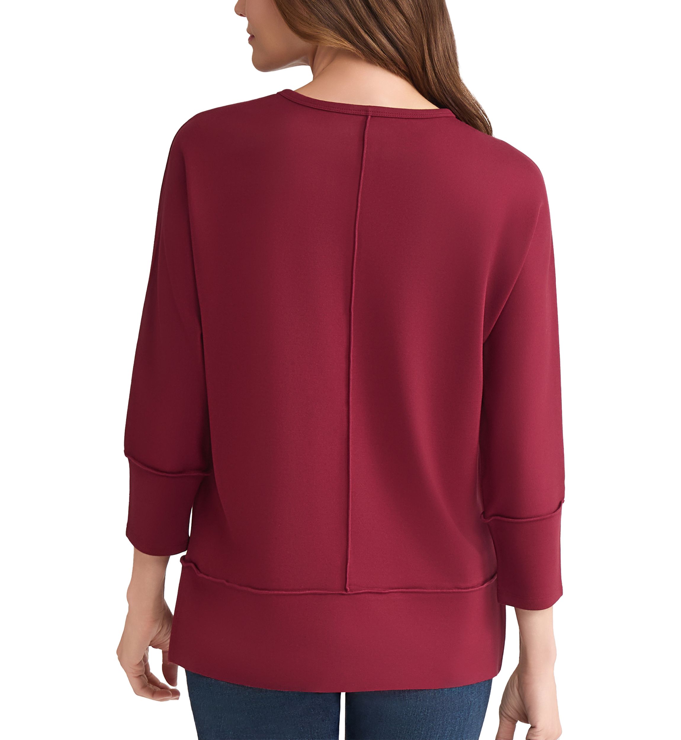 Petite Three Quarter Dolman Sleeve Detail T-Shirt