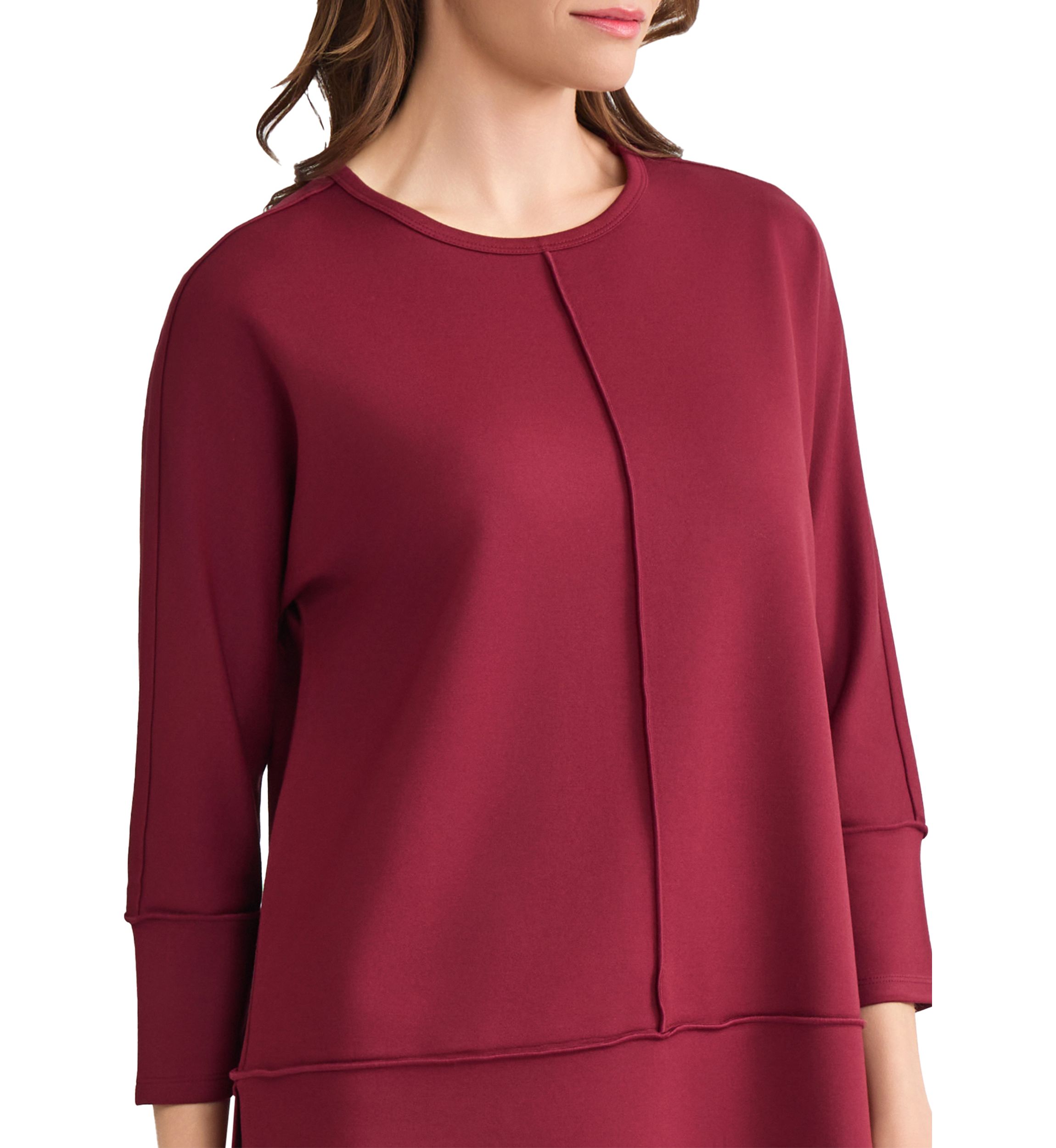 Petite Three Quarter Dolman Sleeve Detail T-Shirt