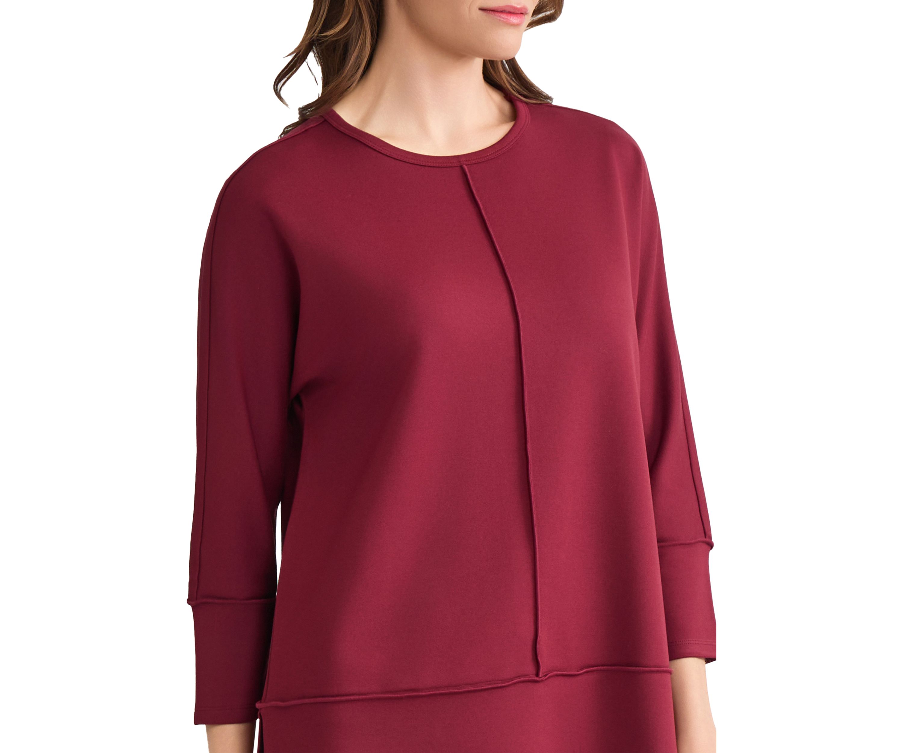 Petite Three Quarter Dolman Sleeve Detail T-Shirt