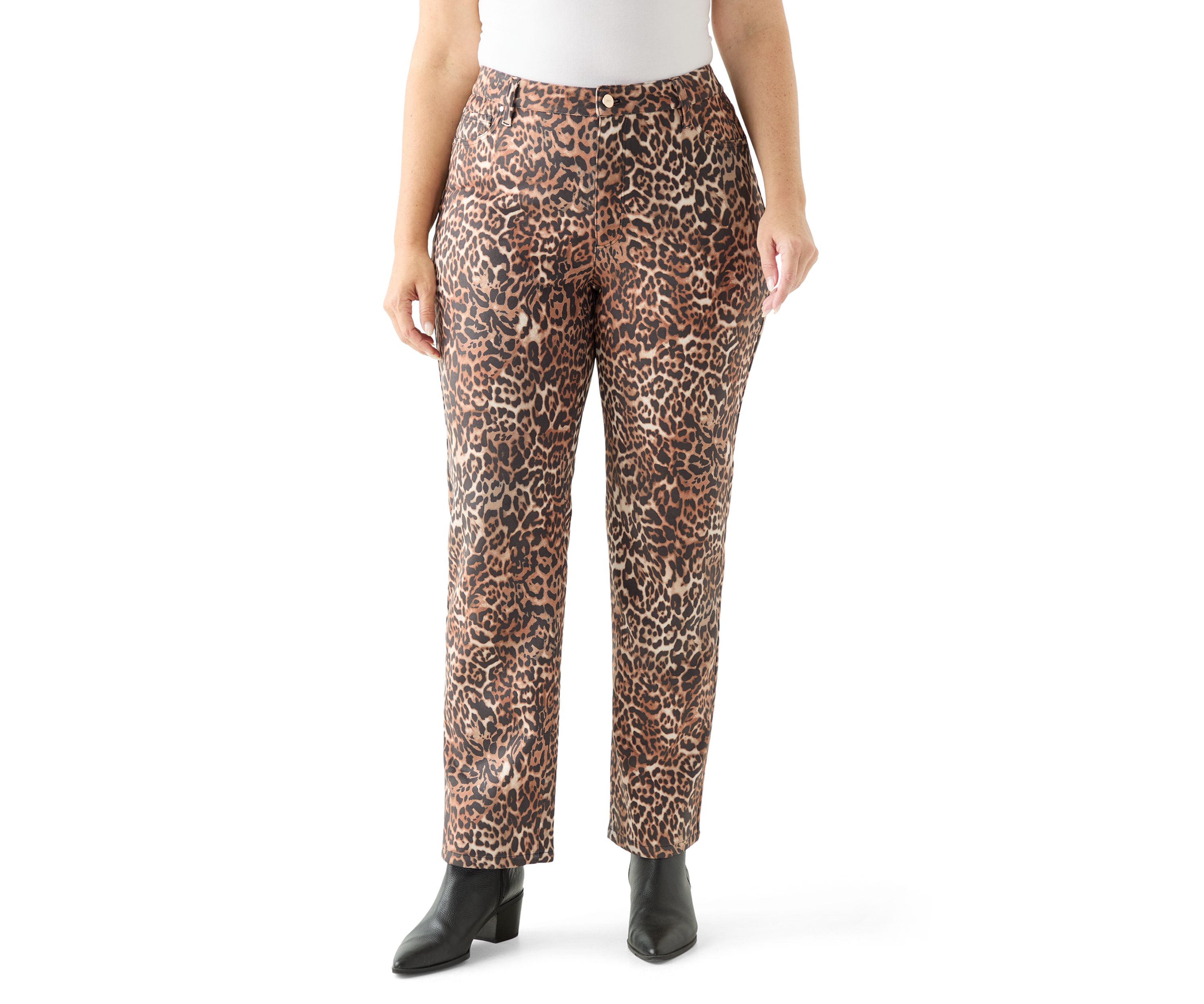 Plus Size Scuba Suede Lexington Straight Pants