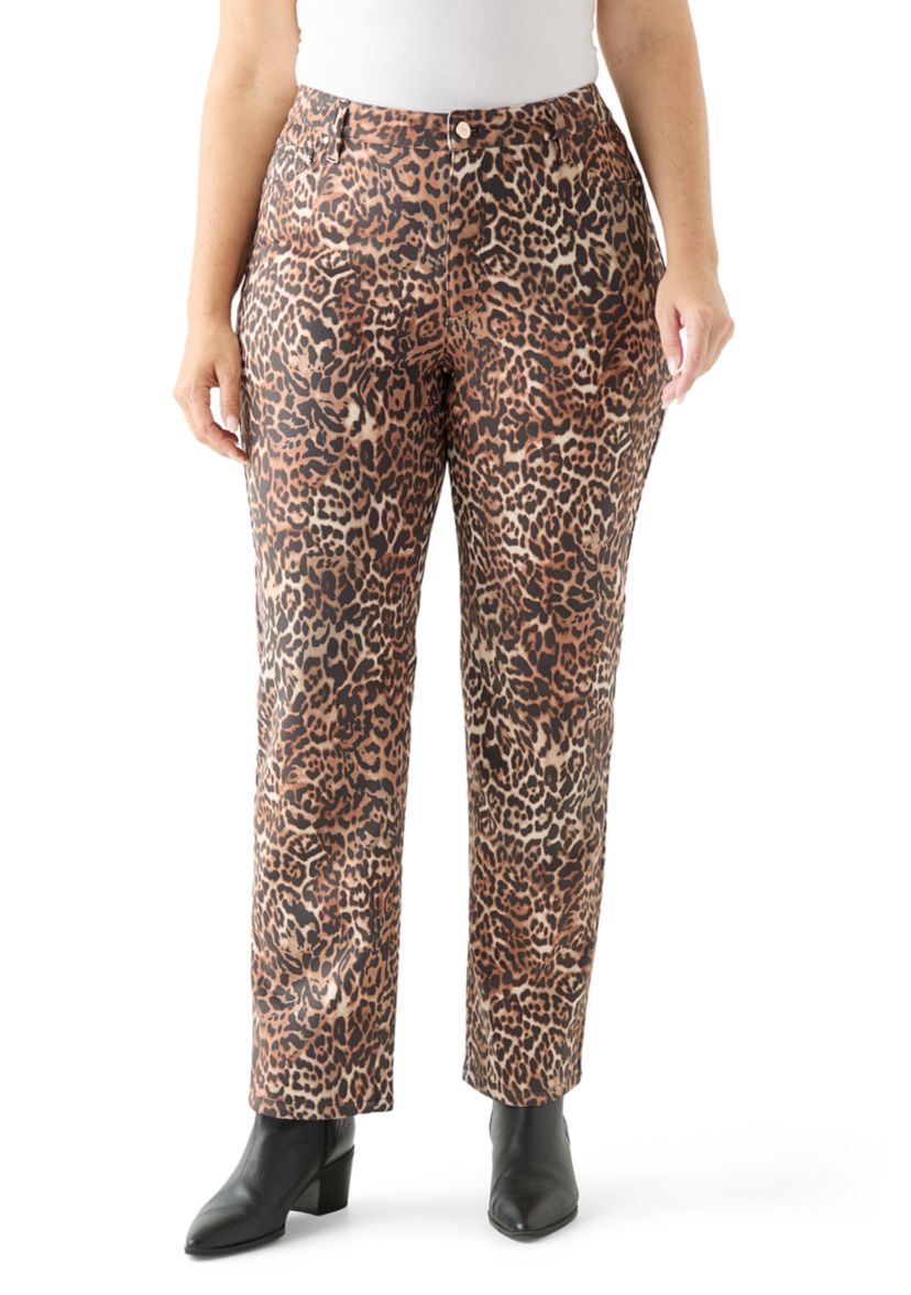 Plus Size Scuba Suede Lexington Straight Pants