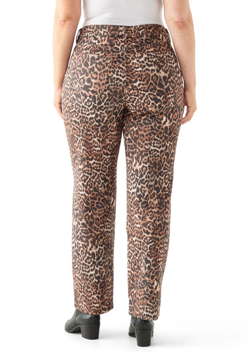 Plus Size Scuba Suede Lexington Straight Pants