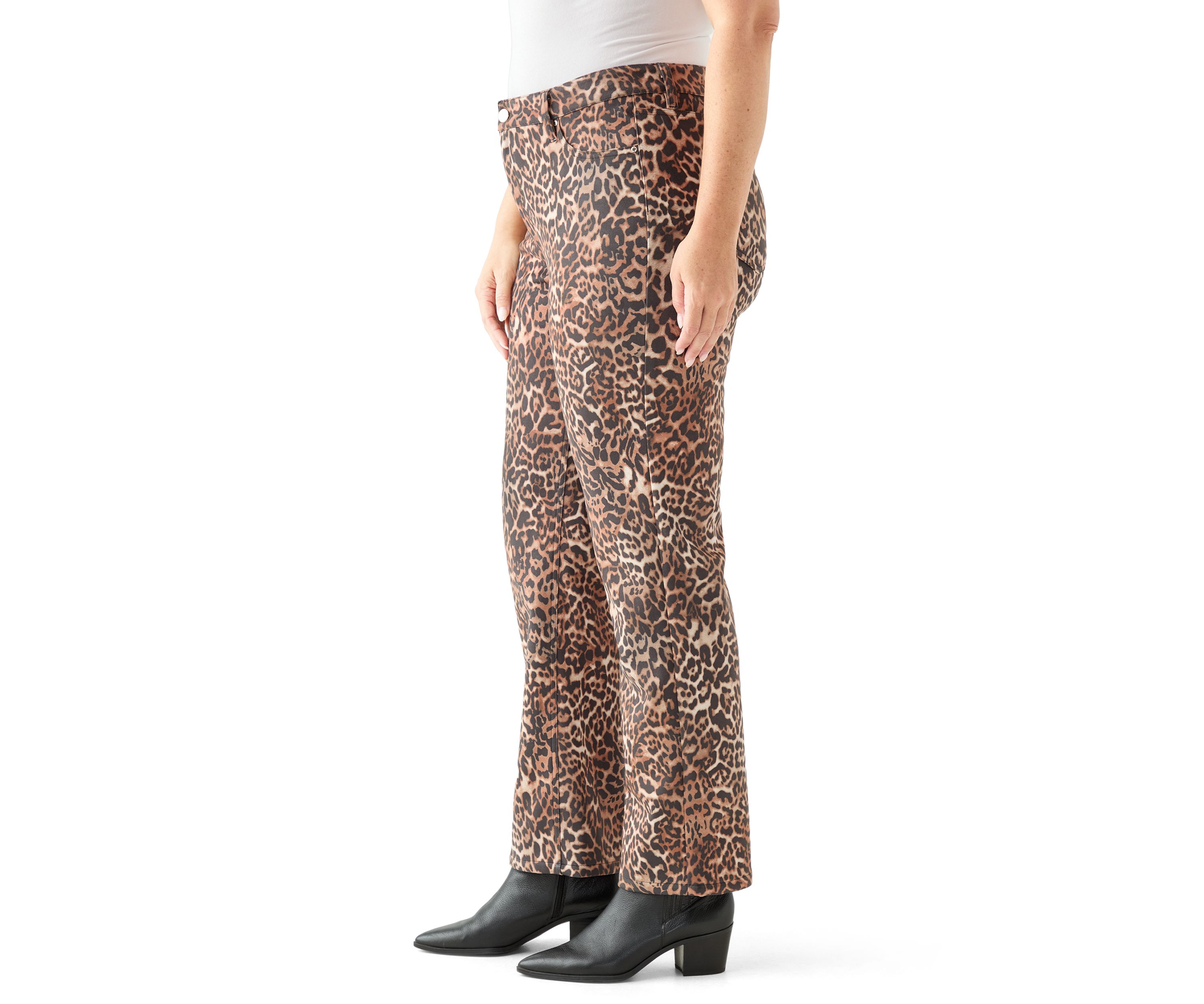 Plus Size Scuba Suede Lexington Straight Pants