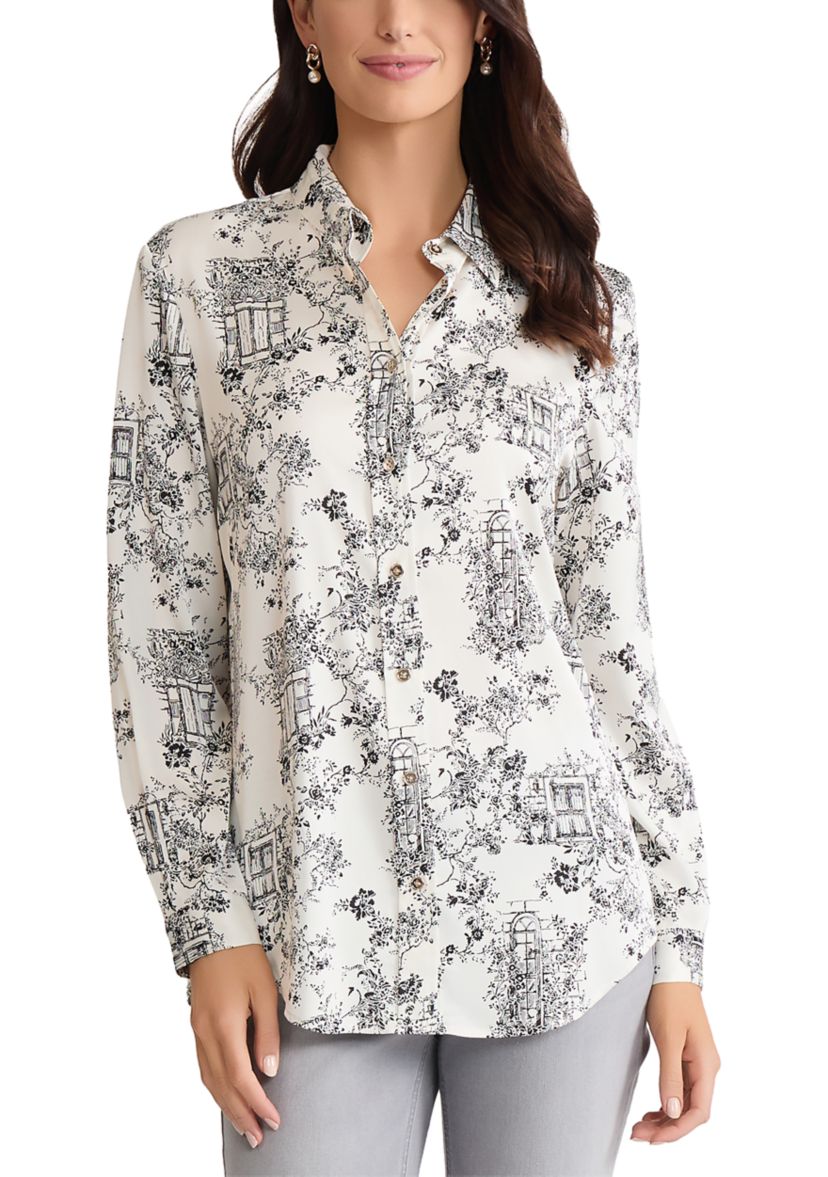 jones new york women's dress shirts Jones New York Signature Non-Iron Pink Striped Women's Dress Shirt S Long  Sleeve