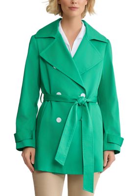 JONES NEW YORK Women's Double Breasted Trench Jacket with Belt