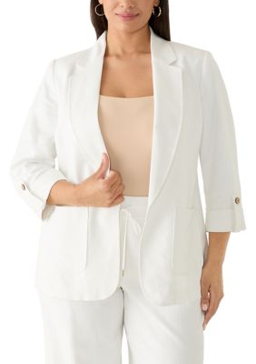 JONES NEW YORK Women's Plus Size Open Front Jacket