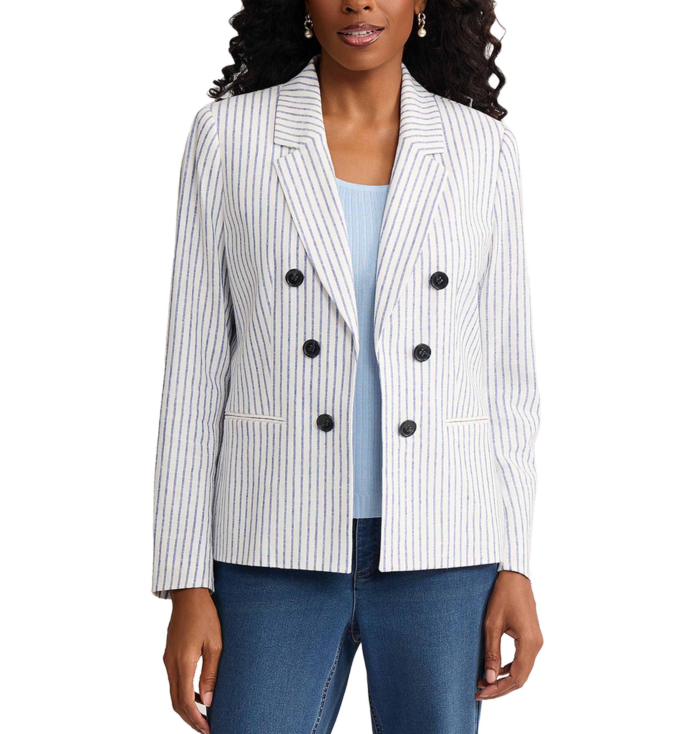 knee length dresses for ladies Wrap Jacket Pea Coat White / L main image 1
