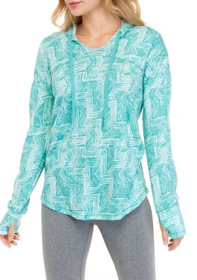 Ocean + Coast® Women's Long Sleeve Printed Seamed Hoodie