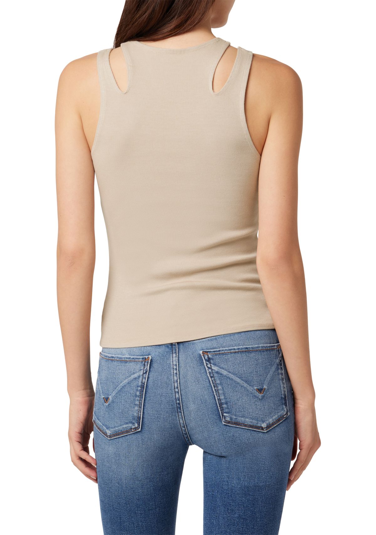 Womens Sleeveless Cutout Tank 