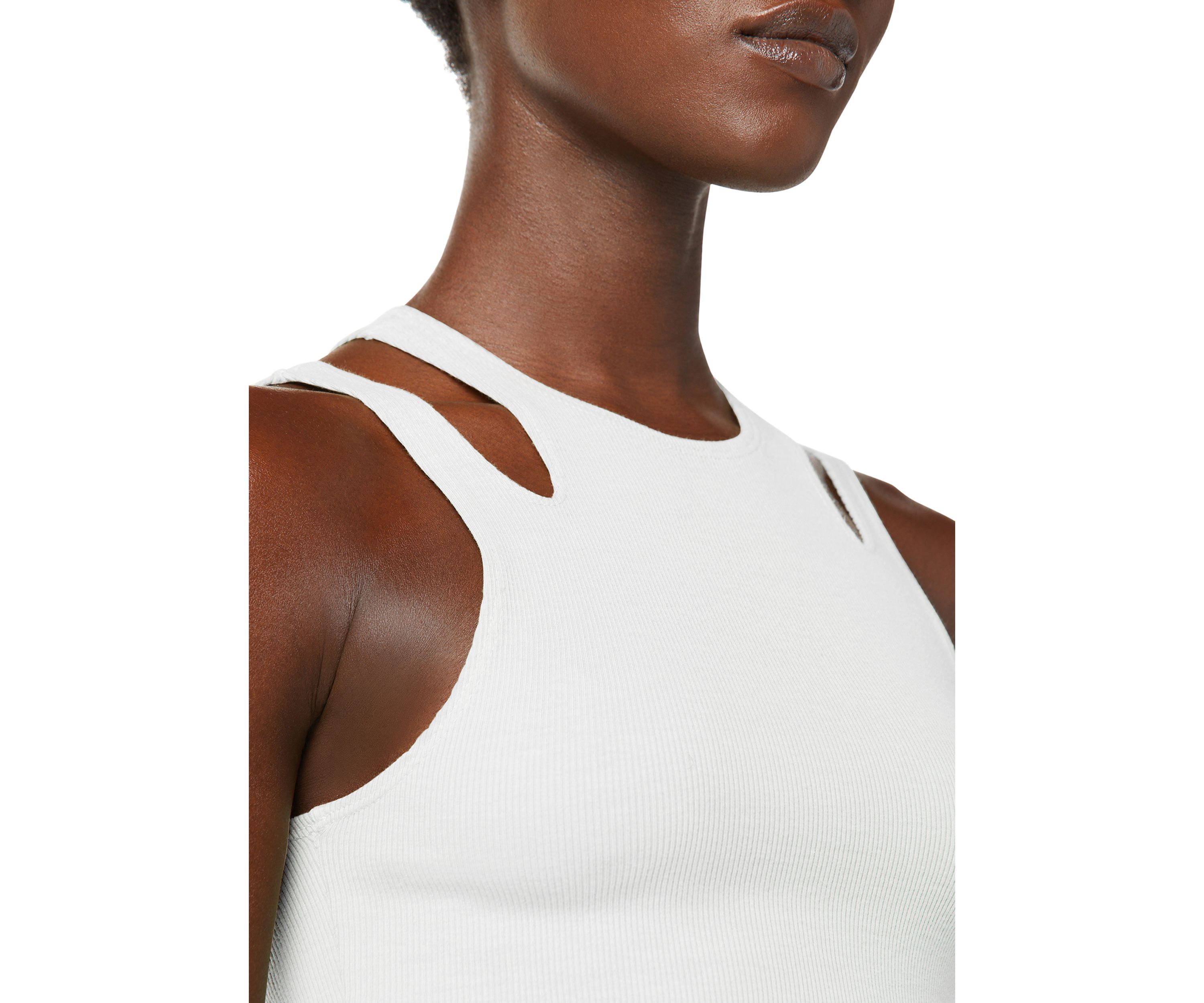  Womens Sleeveless Cutout Tank 