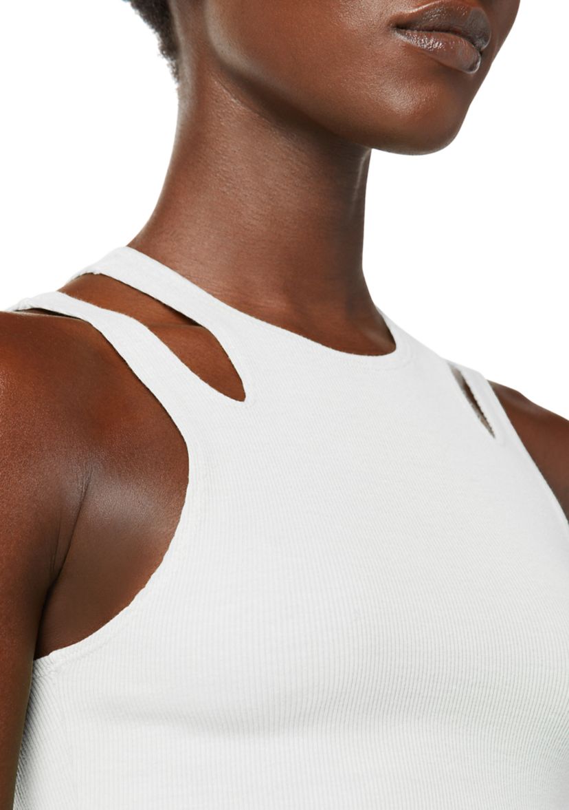  Womens Sleeveless Cutout Tank 