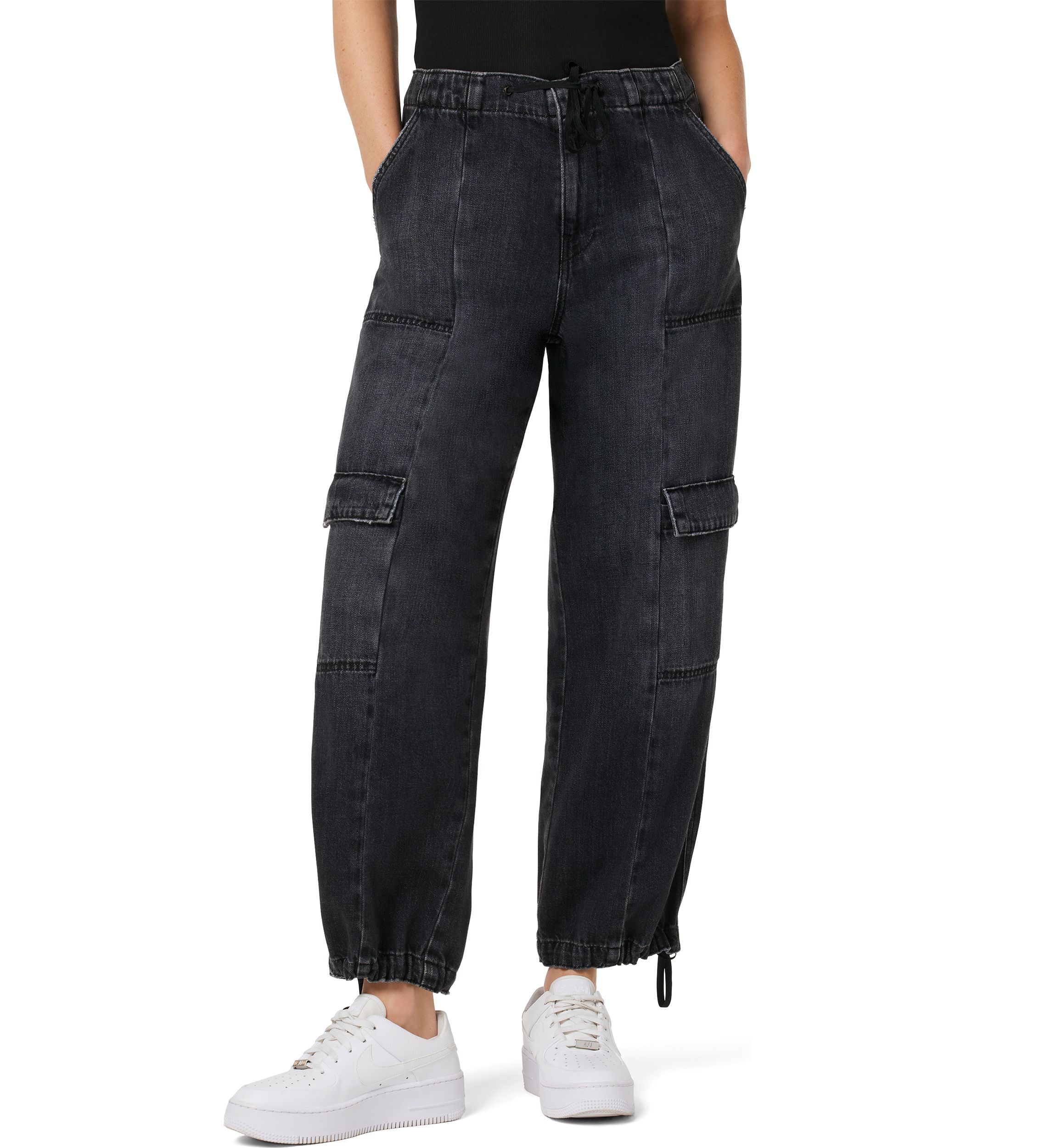 Womens Drawstring Parachute Pants