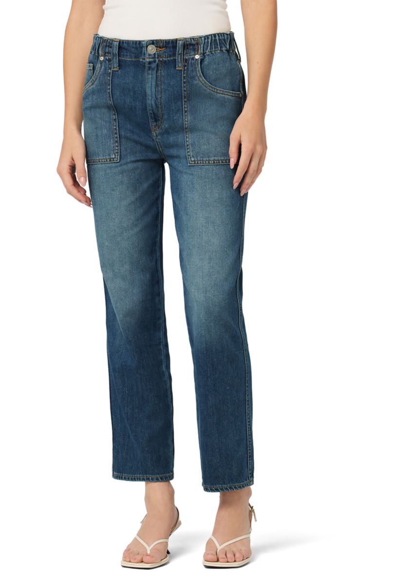 Remi Straight Leg Elastic Waistband Jeans 