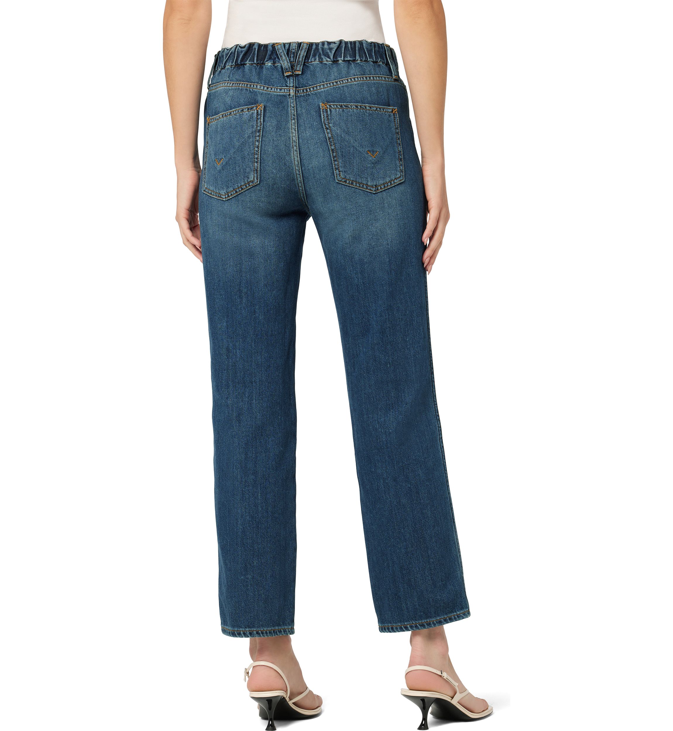 Remi Straight Leg Elastic Waistband Jeans 