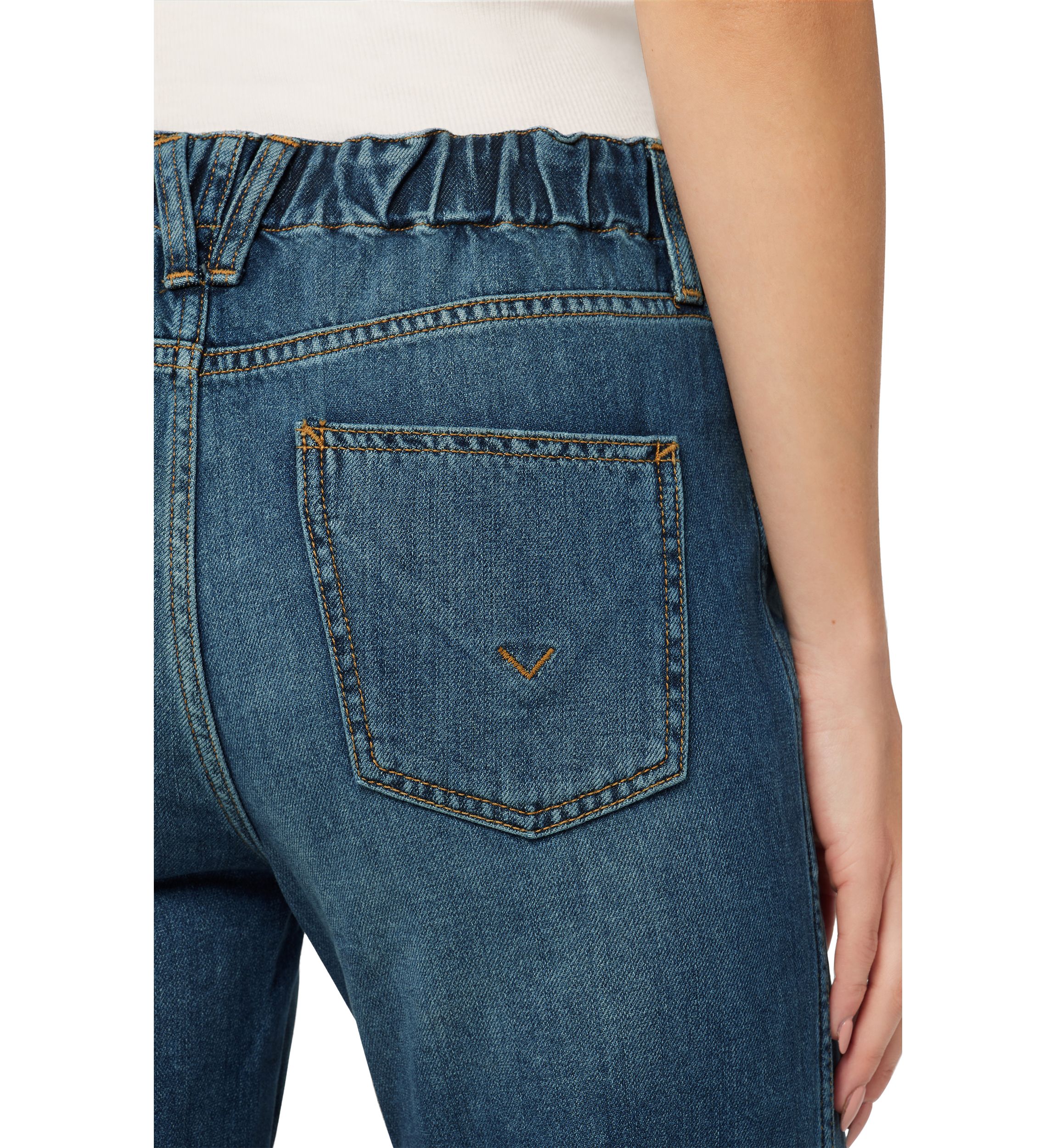 Remi Straight Leg Elastic Waistband Jeans 