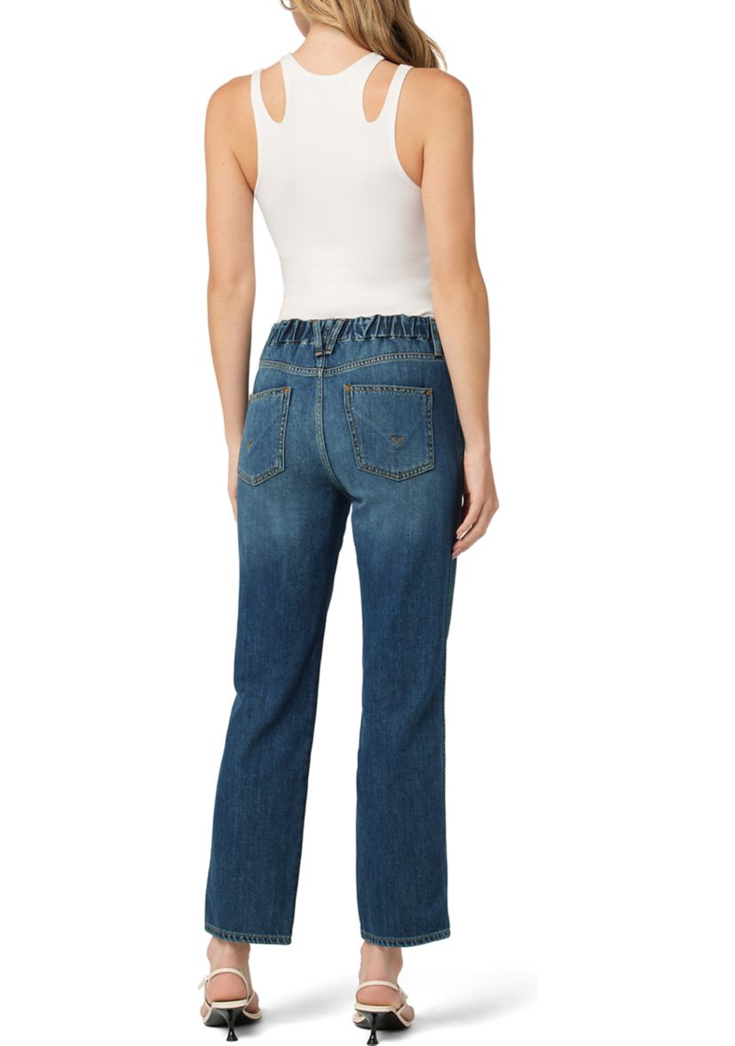 Remi Straight Leg Elastic Waistband Jeans 