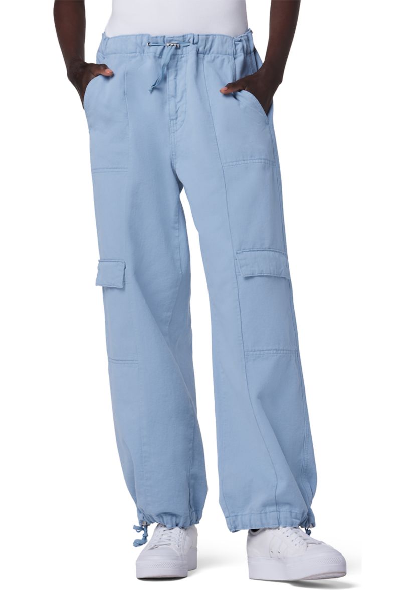 Womens Drawstring Cargo Parachute Pants