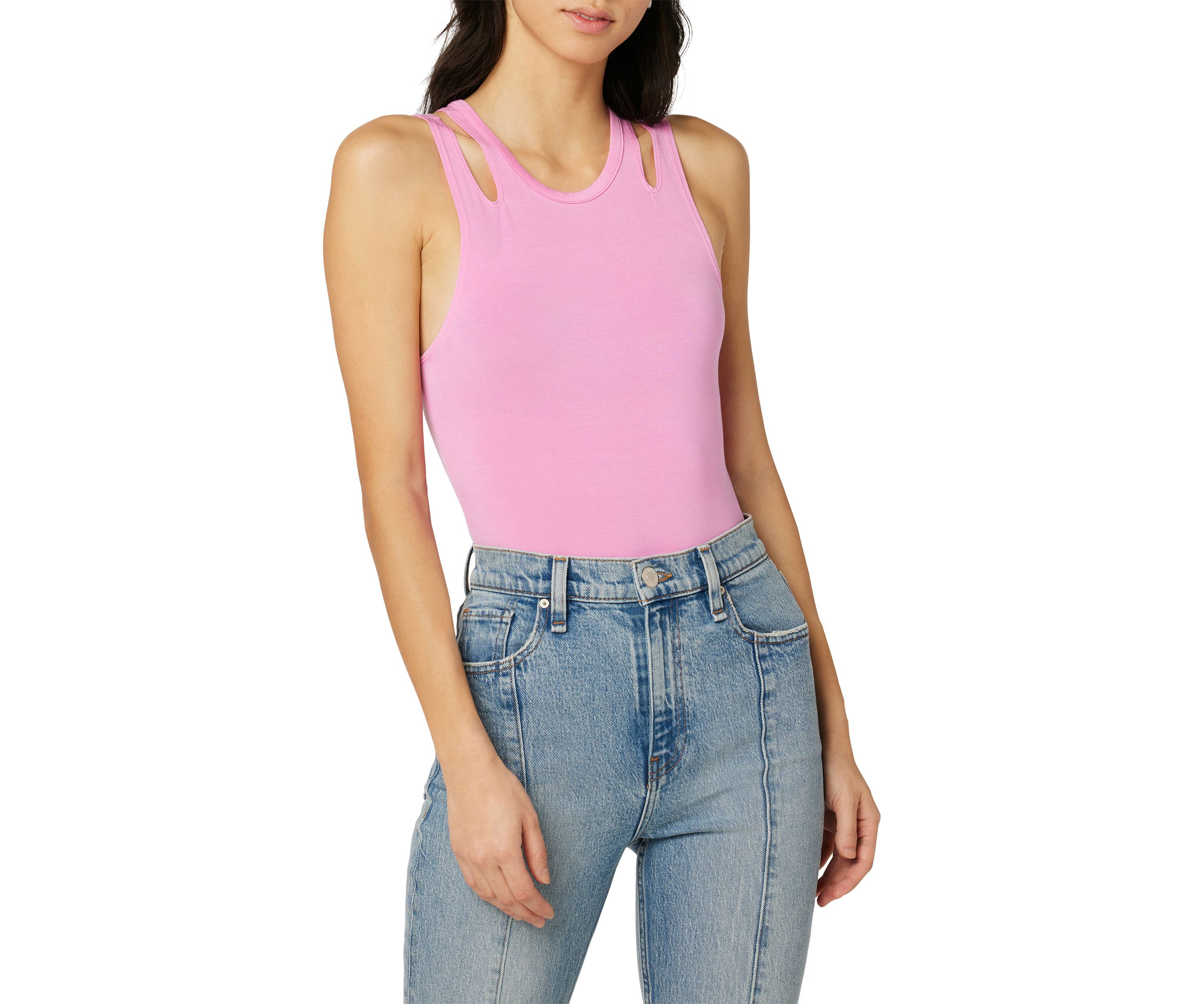  Womens Sleeveless Cutout Tank 