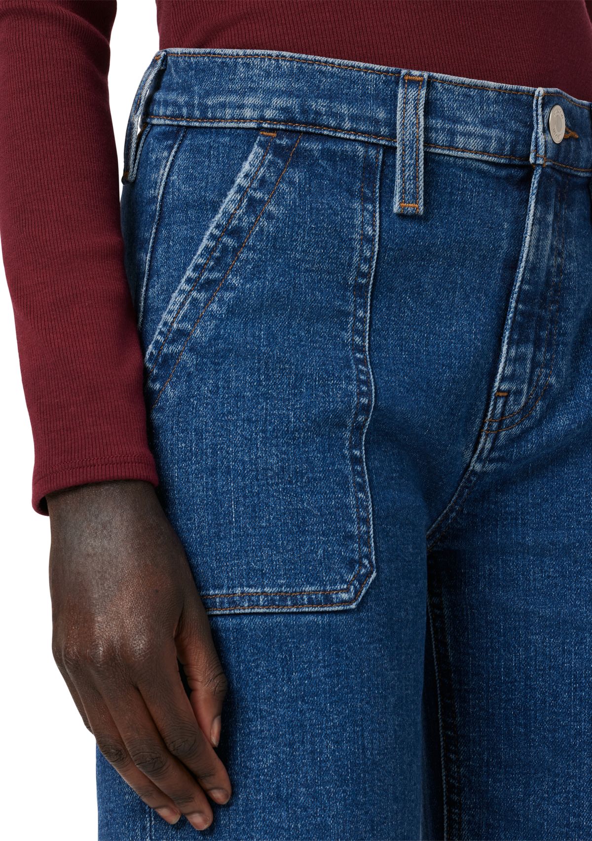 Womens Rosie High Rise Cargo Wide Leg Jeans