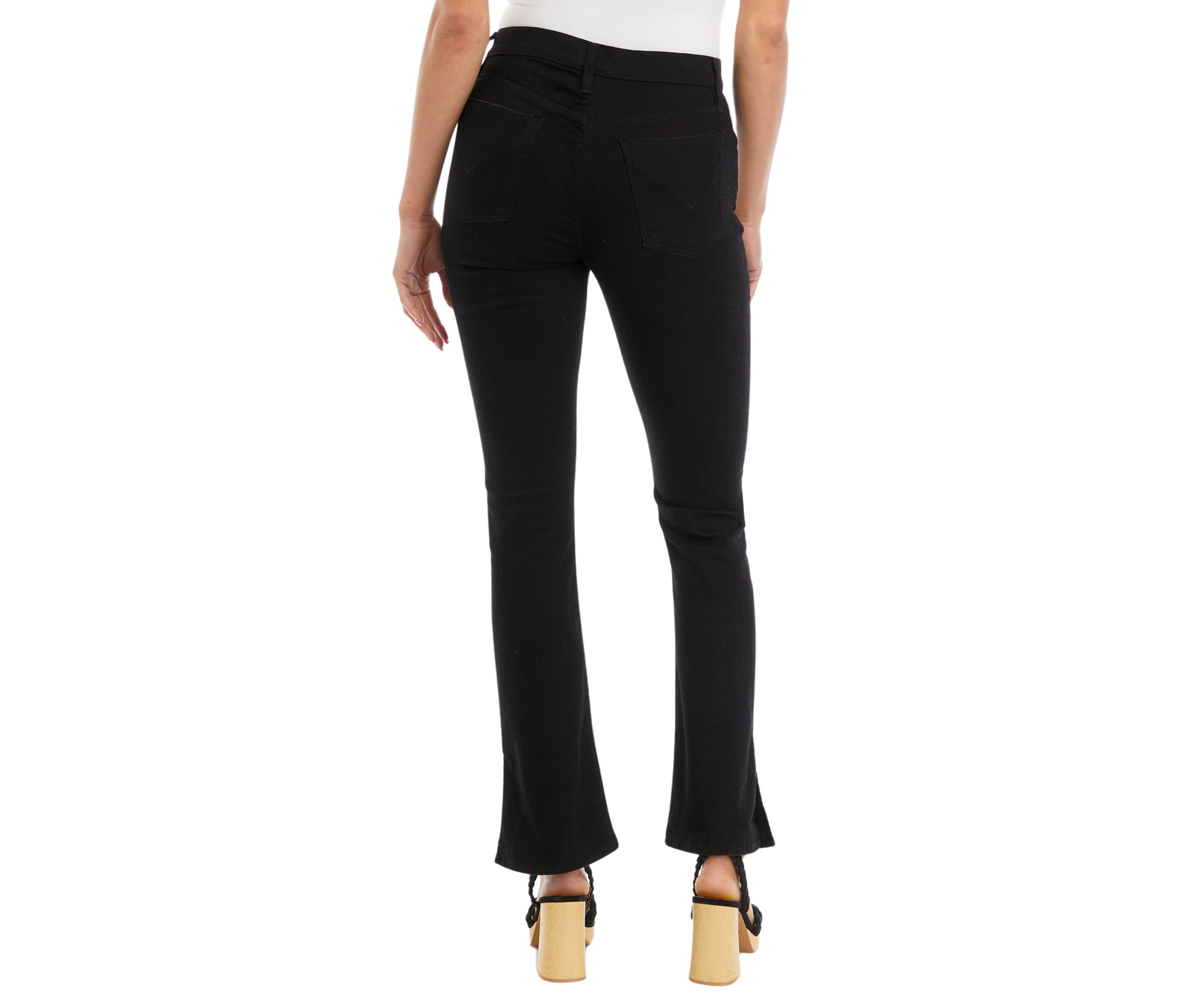 Womens Barbara High Rise Baby Bootcut Jeans with Slit