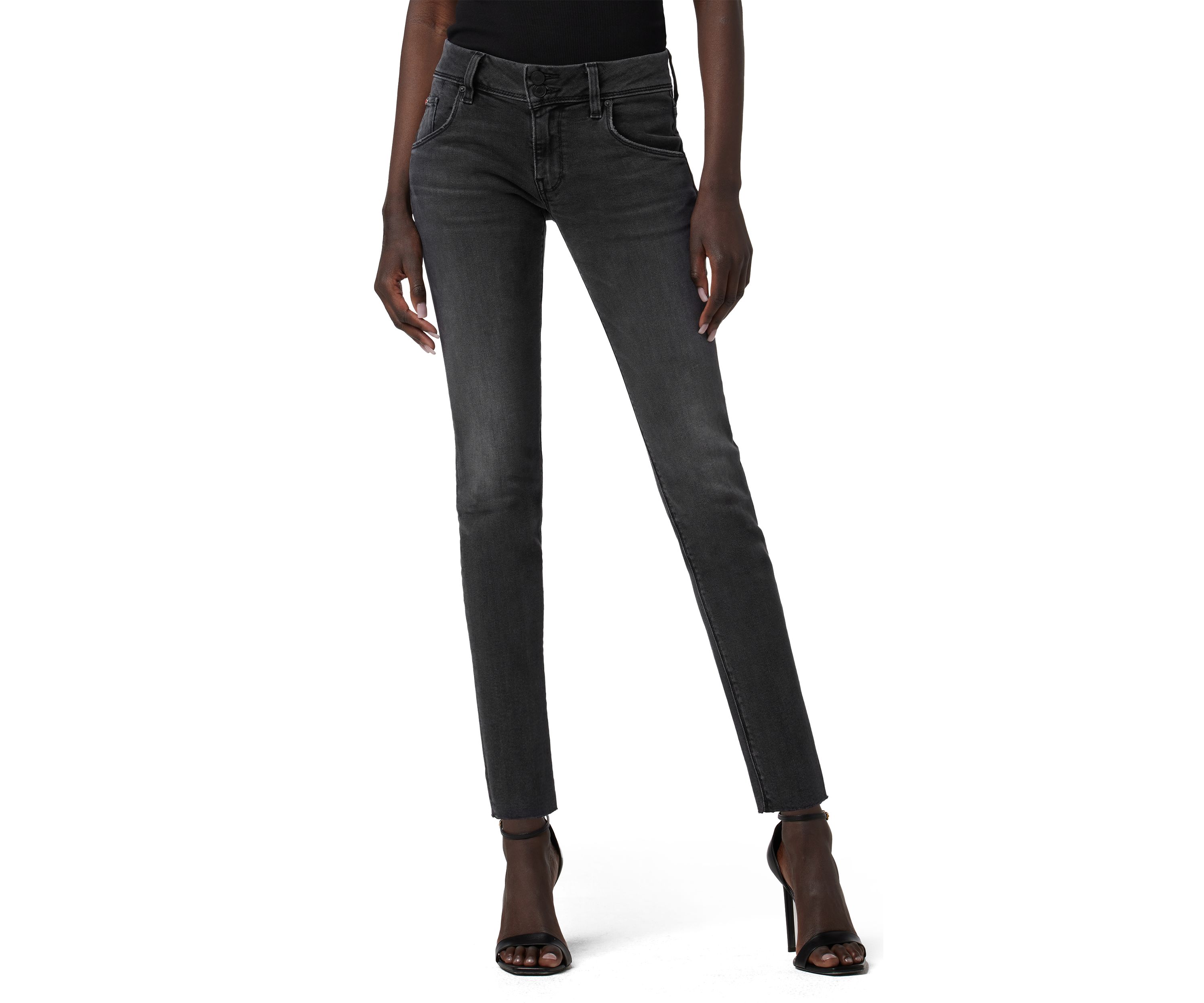 Womens Mid Rise Skinny Ankle Jeans 