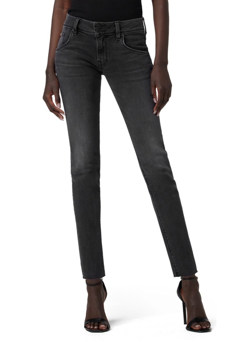 Womens Mid Rise Skinny Ankle Jeans 