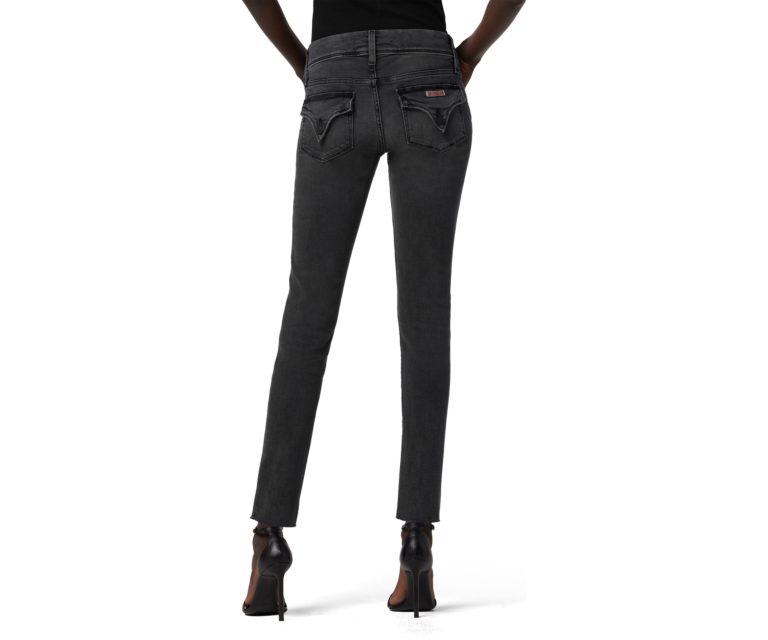 Womens Mid Rise Skinny Ankle Jeans 