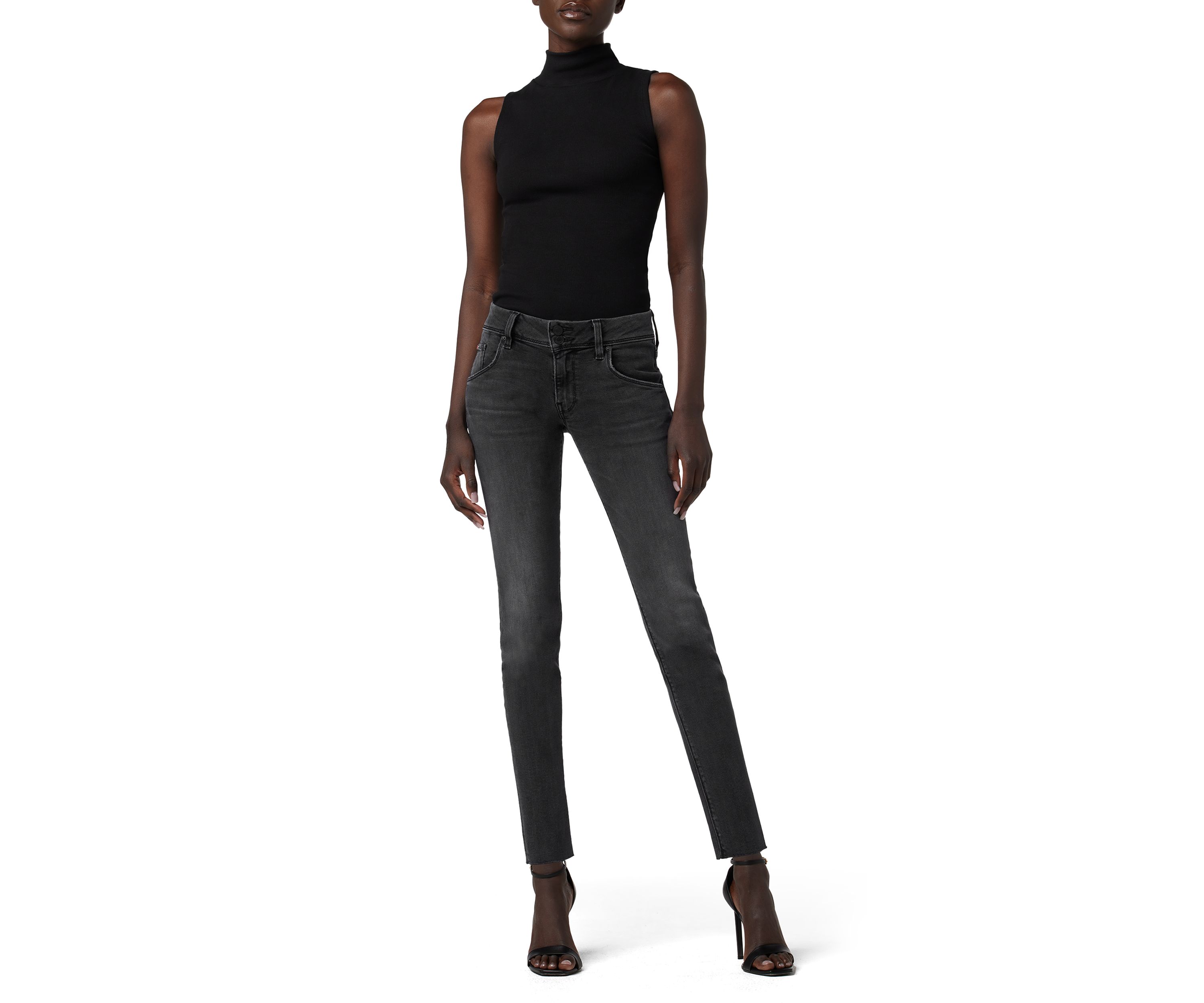 Womens Mid Rise Skinny Ankle Jeans 