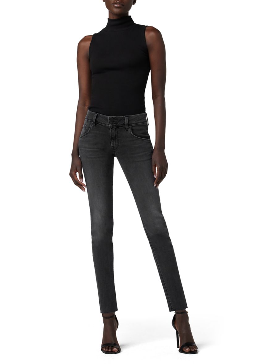 Womens Mid Rise Skinny Ankle Jeans 