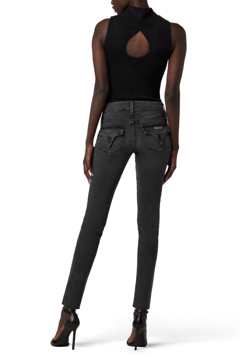 Womens Mid Rise Skinny Ankle Jeans 
