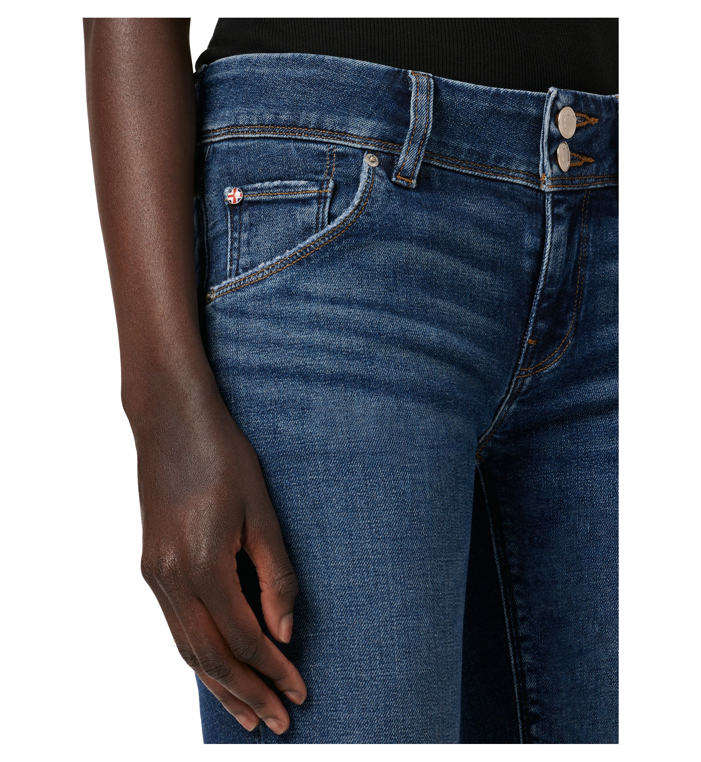 Womens Beth Mid Rise Baby Bootcut Jeans