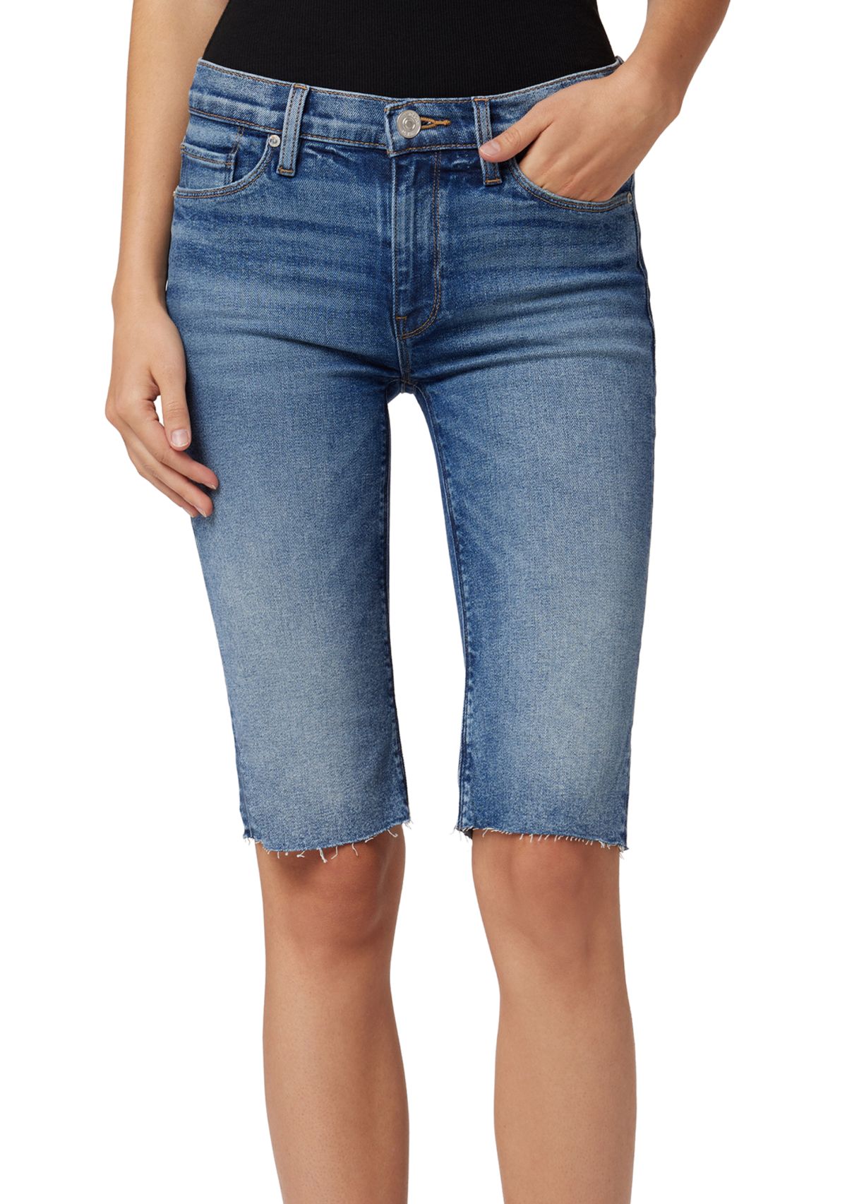 Womens Mid Rise Bermuda Shorts