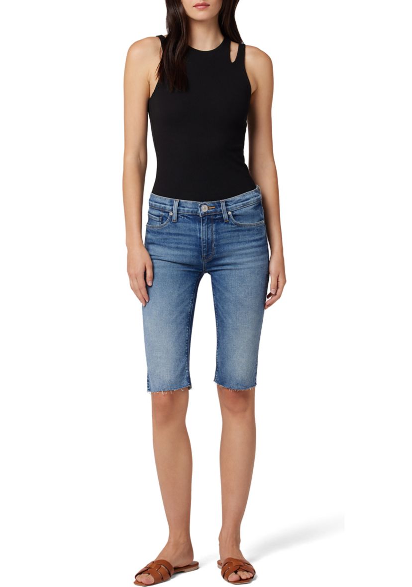 Womens Mid Rise Bermuda Shorts