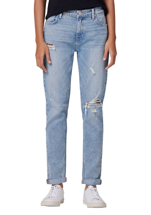Hudson Jeans Womens Lana Boyfriend Jeans with Rolled