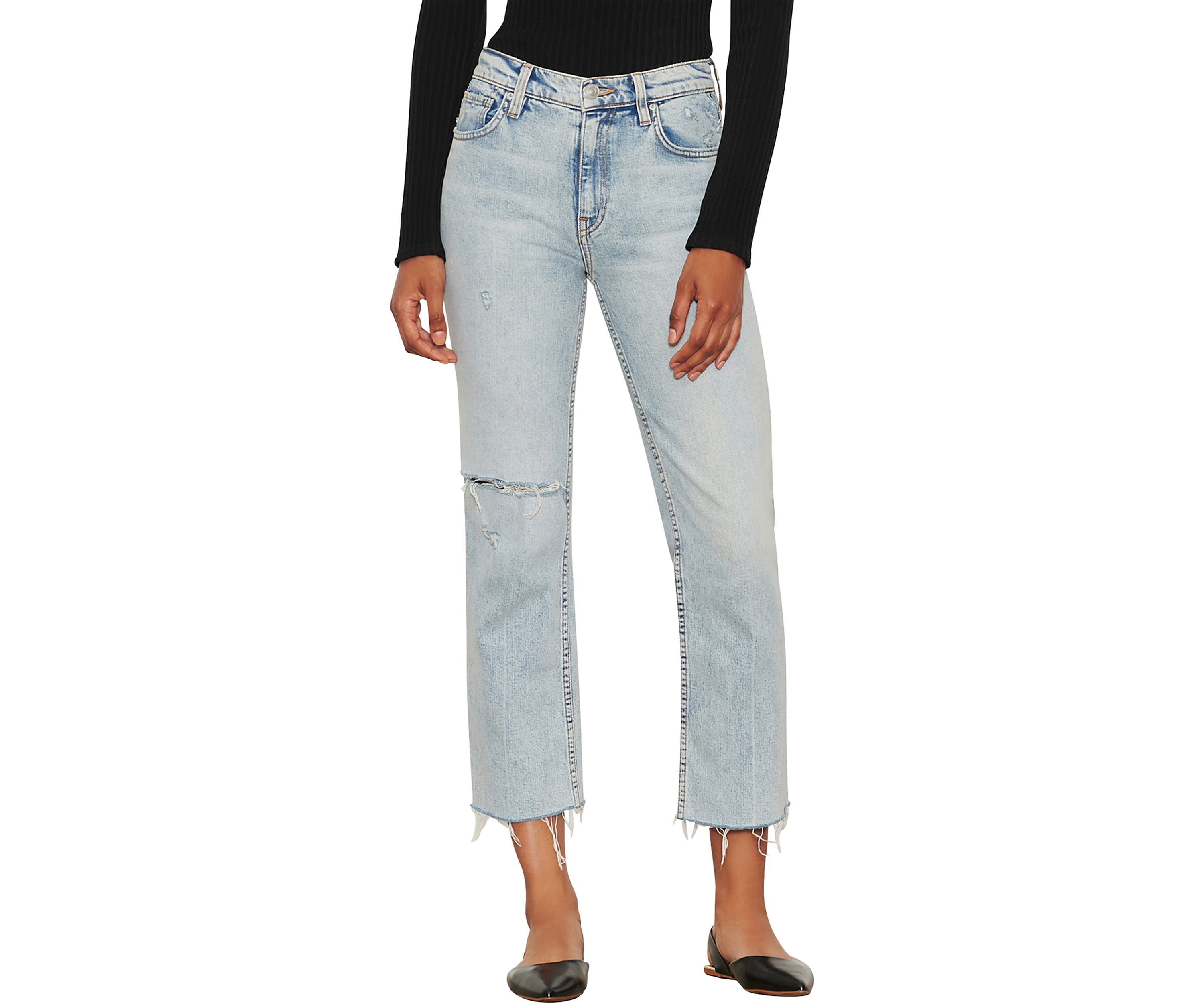 Remi High Waisted Straight Cropped Jeans