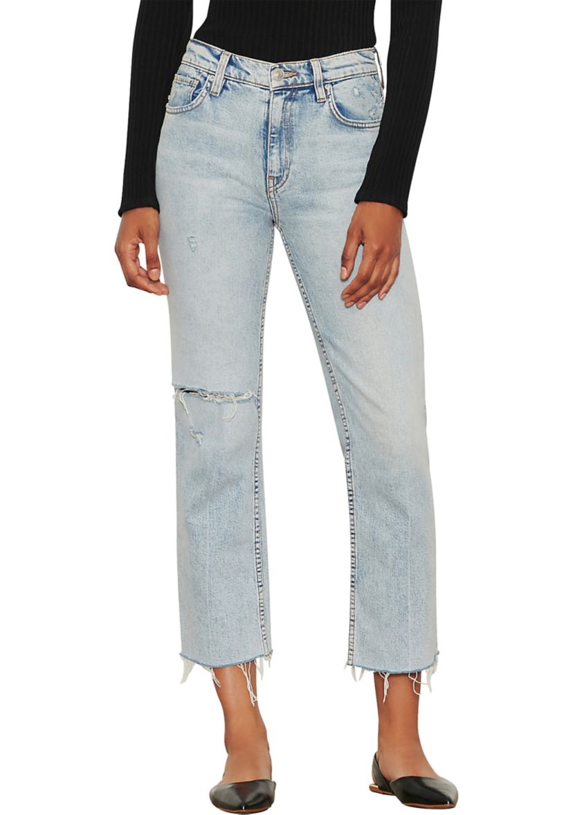 Remi High Waisted Straight Cropped Jeans